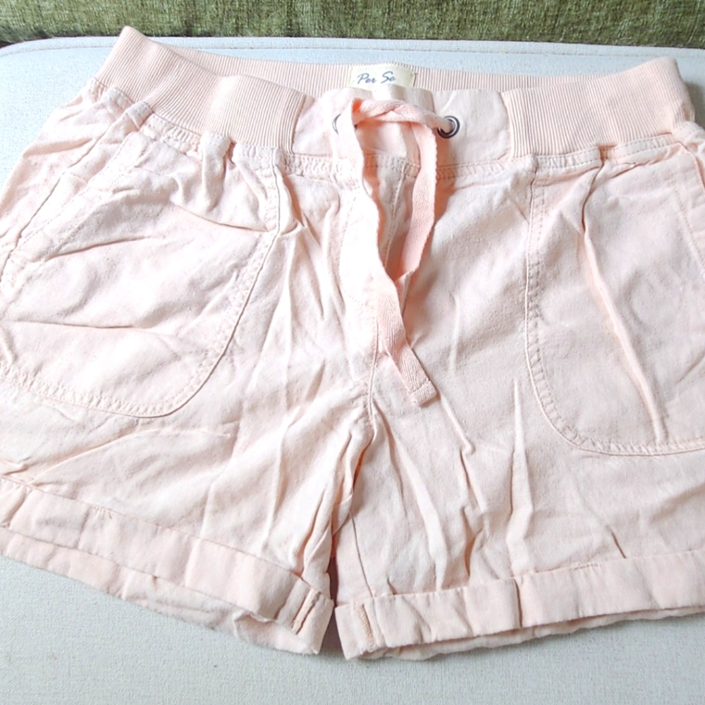 Per Se Light Pink Women's Cargo Shorts